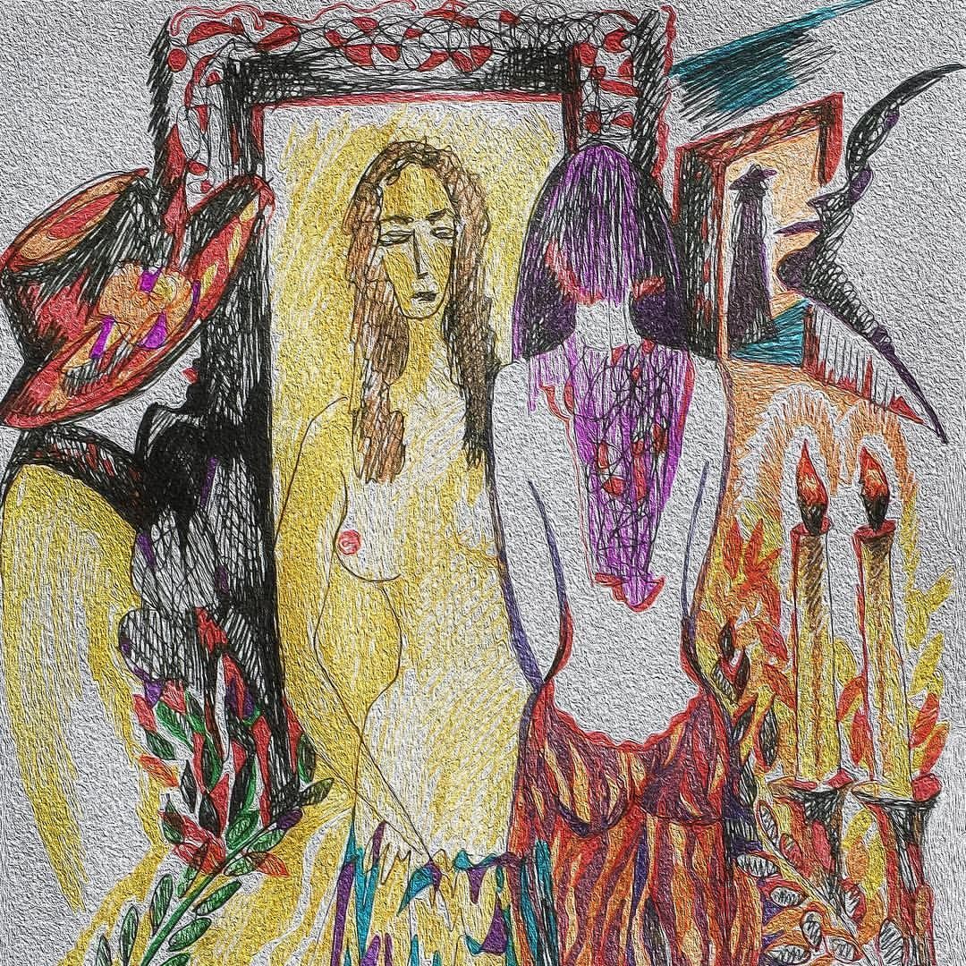 Woman and the shadow